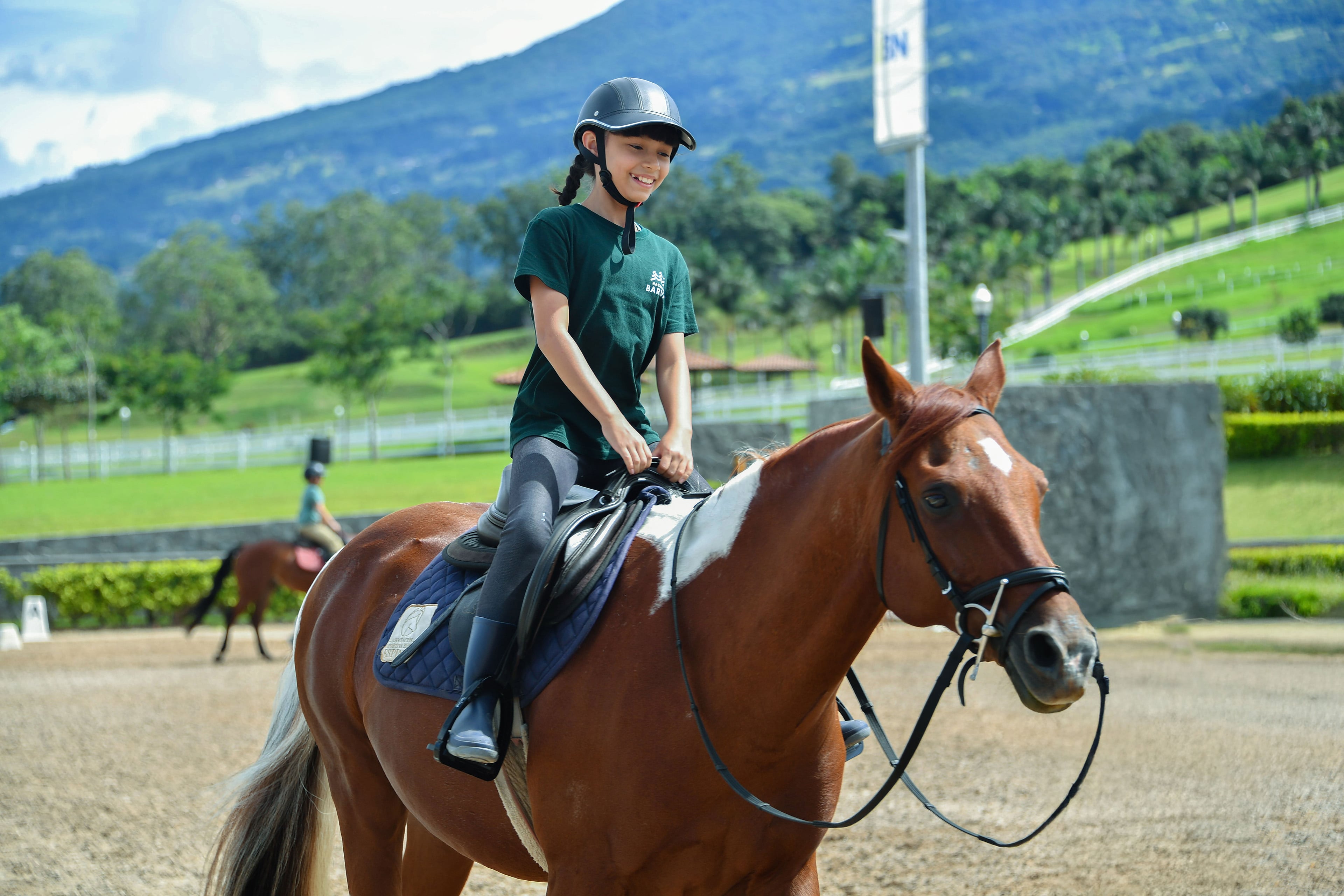 Young rider on horseback at Barvak Camp